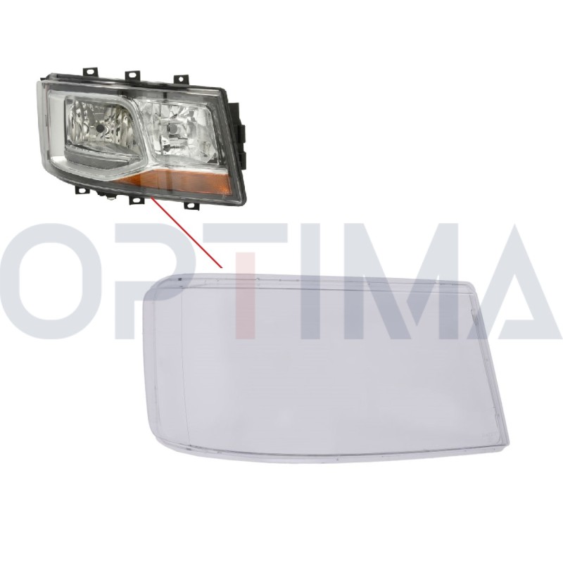 HEAD LAMP GLASS RIGHT SCANIA P G R S 2016-